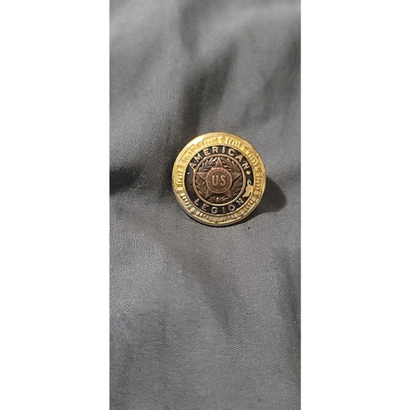 Vtg WW1 Era Army American Legion Gold Tone Jacket Coat Button - Picture 1 of 4